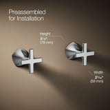 Occasion® Wall-mount bathroom sink faucet Cross handle trim, 1.2 gpm