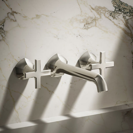 Occasion® Wall-mount bathroom sink faucet Cross handle trim, 1.2 gpm