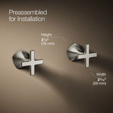 Occasion® Wall-mount bathroom sink faucet Cross handle trim, 1.2 gpm