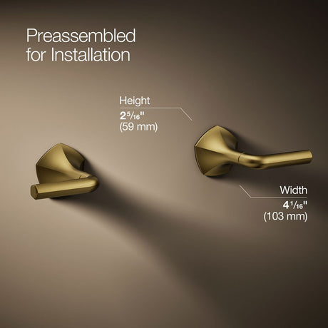 Occasion® Wall-mount bathroom sink faucet Lever handle trim, 1.2 gpm