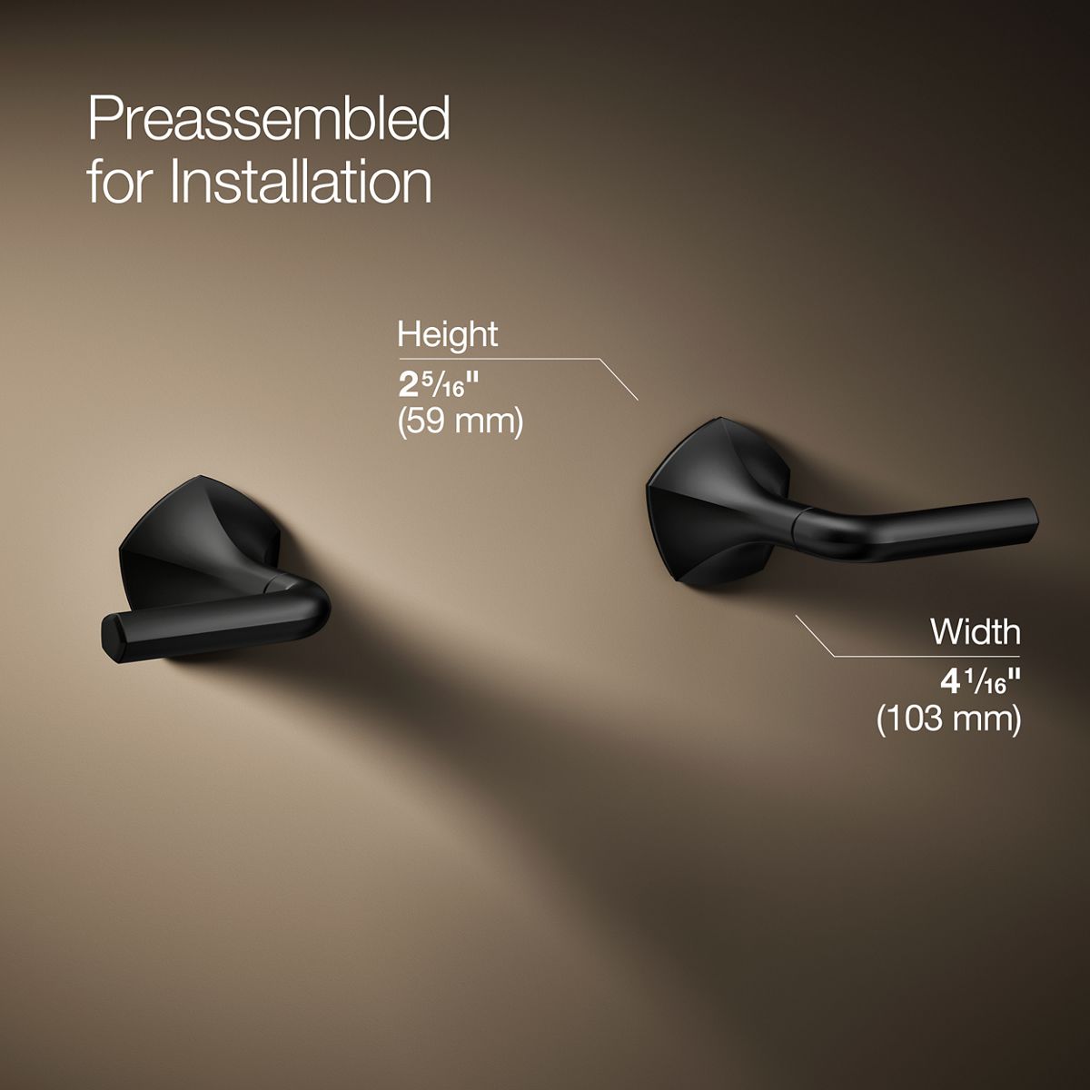 Occasion® Wall-mount bathroom sink faucet Lever handle trim, 1.2 gpm