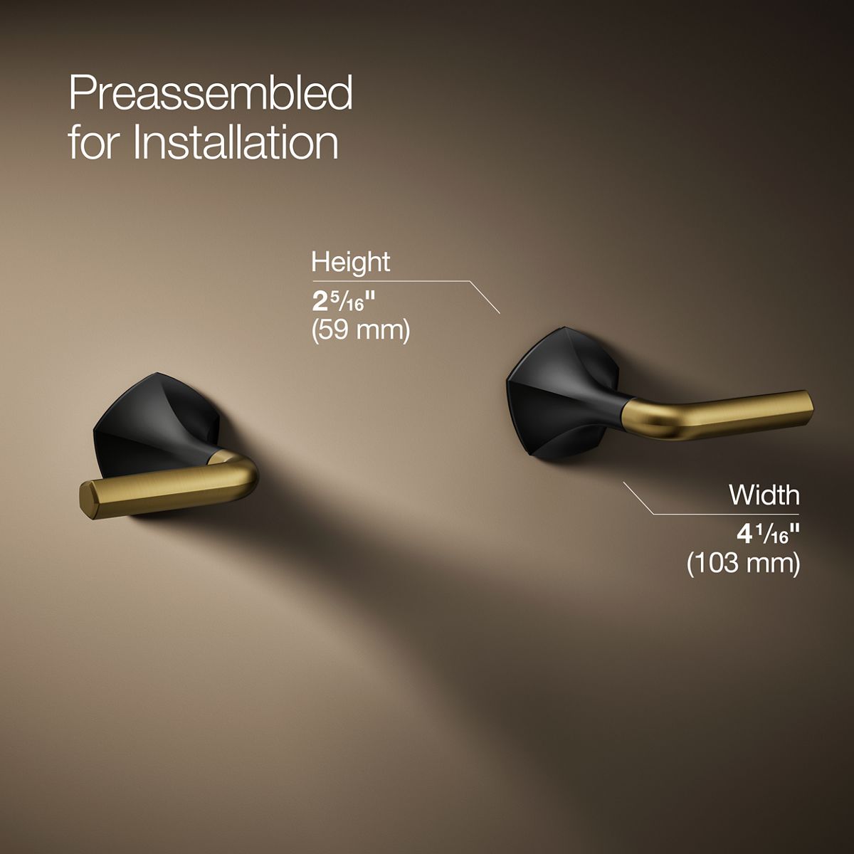 Occasion® Wall-mount bathroom sink faucet Lever handle trim, 1.2 gpm
