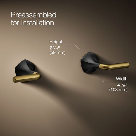 Occasion® Wall-mount bathroom sink faucet Lever handle trim, 1.2 gpm
