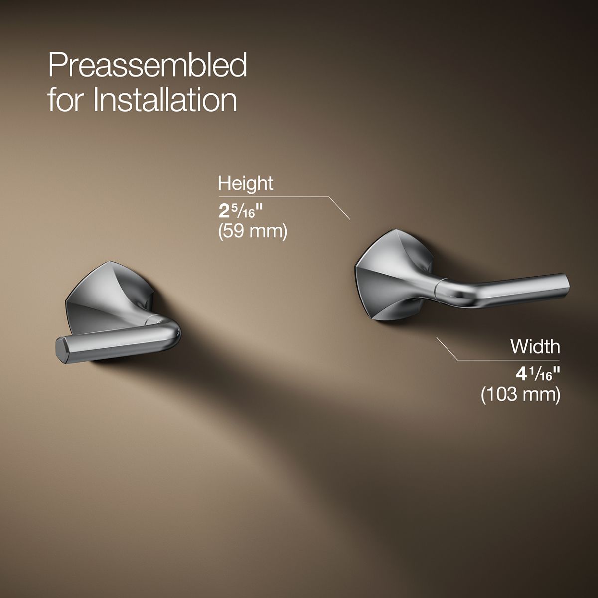 Occasion® Wall-mount bathroom sink faucet Lever handle trim, 1.2 gpm