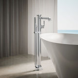 Riff® Floor-mount bath filler trim with handshower