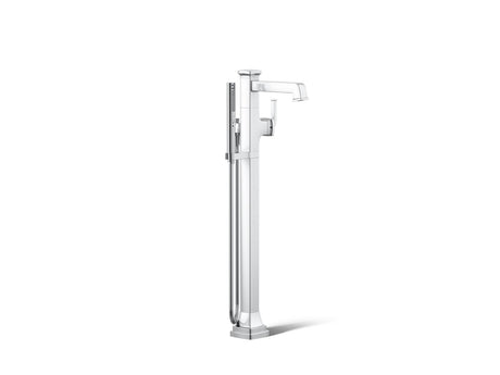Riff® Floor-mount bath filler trim with handshower