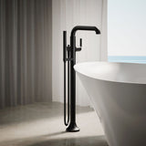 Tone™ Floor-mount bath filler trim with handshower