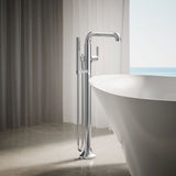 Tone™ Floor-mount bath filler trim with handshower