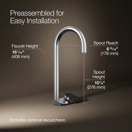 Aquifer® 4-in-1 tall arc beverage faucet