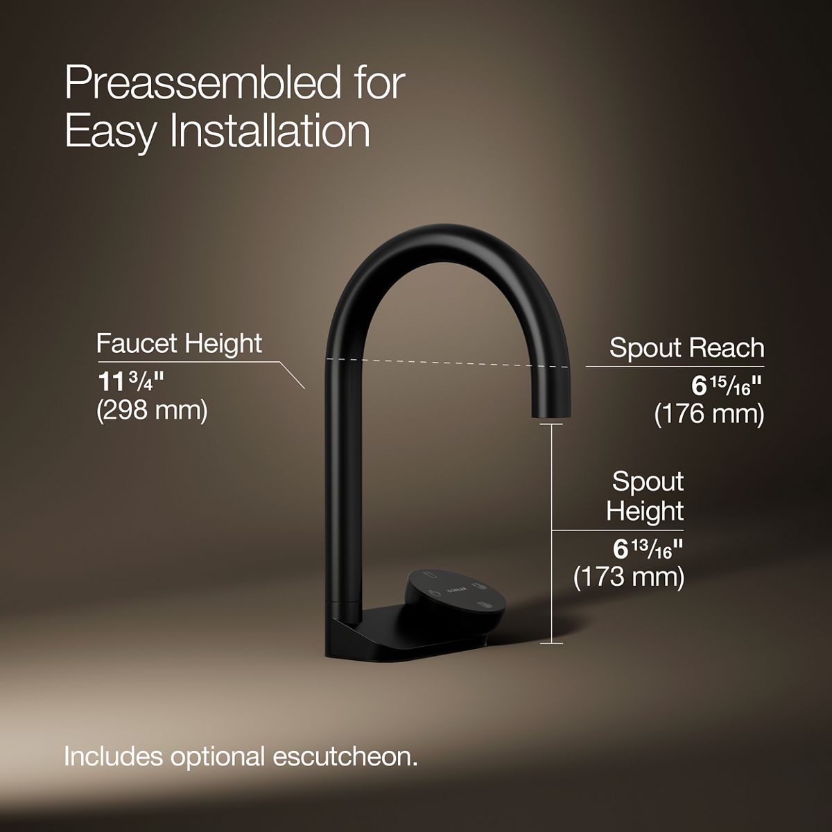Aquifer® 4-in-1 short arc beverage faucet
