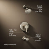 Elate® Rite-Temp® bath and shower trim kit with push-button diverter, 1.5 gpm