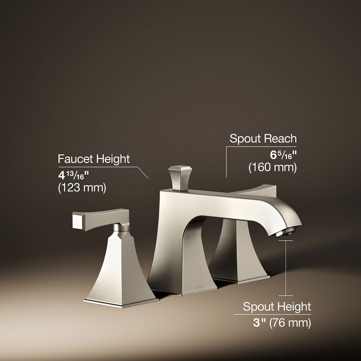 Memoirs® Stately Deck-mount bath faucet trim with diverter