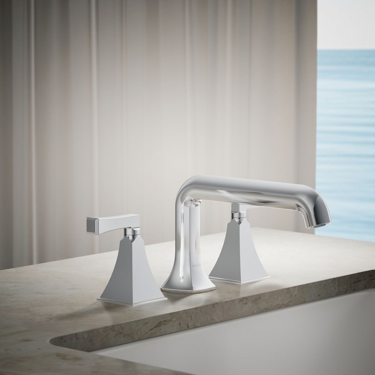 Memoirs® Stately Deck-mount bath faucet handle trim