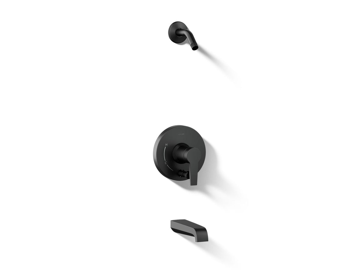Pitch® Rite-Temp® bath and shower trim kit with push-button diverter, without showerhead
