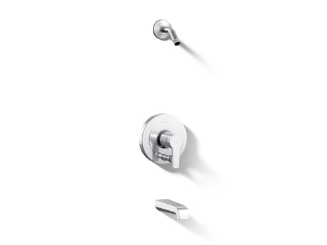 Pitch® Rite-Temp® bath and shower trim kit with push-button diverter, without showerhead