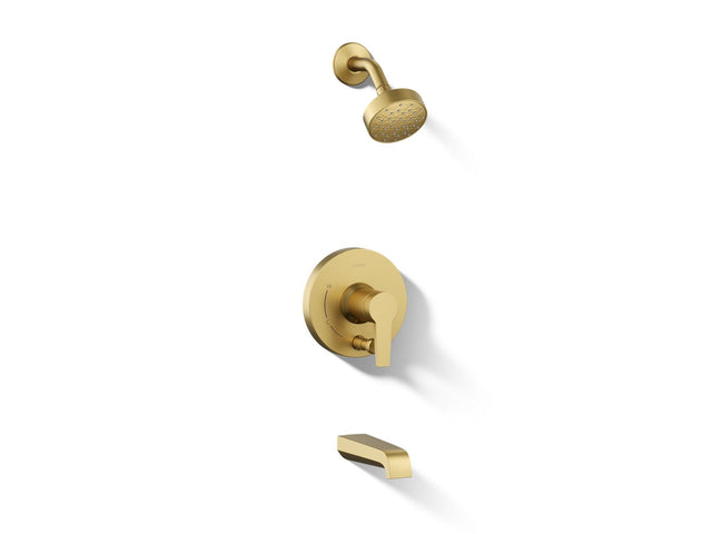 Pitch® Rite-Temp® bath and shower trim kit with push-button diverter and lever handle, 2.5 gpm