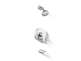 Pitch® Rite-Temp® bath and shower trim kit with push-button diverter and lever handle, 2.5 gpm