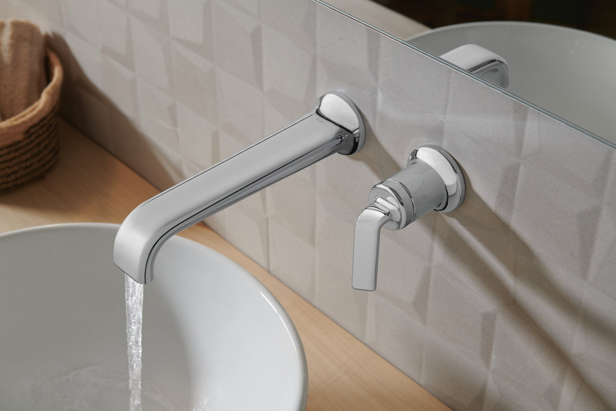Allaria Two-Hole, Single-Handle Wall Mount Lavatory Faucet - Less Handle 1.2 GPM