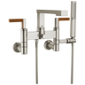Frank Lloyd Wright Bath Collection by Brizo Two-Handle Tub Filler Trim Kit with Lever Handles Wall Mount Tub Filler Unions