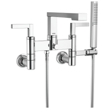 Frank Lloyd Wright Bath Collection by Brizo Two-Handle Tub Filler Trim Kit with Lever Handles Wall Mount Tub Filler Unions
