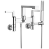 Frank Lloyd Wright Bath Collection by Brizo Two-Handle Tub Filler Trim Kit with Lever Handles Wall Mount Tub Filler Unions