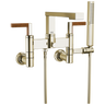 Frank Lloyd Wright Bath Collection by Brizo Two-Handle Tub Filler Trim Kit with Lever Handles Wall Mount Tub Filler Unions