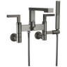 Frank Lloyd Wright Bath Collection by Brizo Two-Handle Tub Filler Trim Kit with Lever Handles Wall Mount Tub Filler Unions