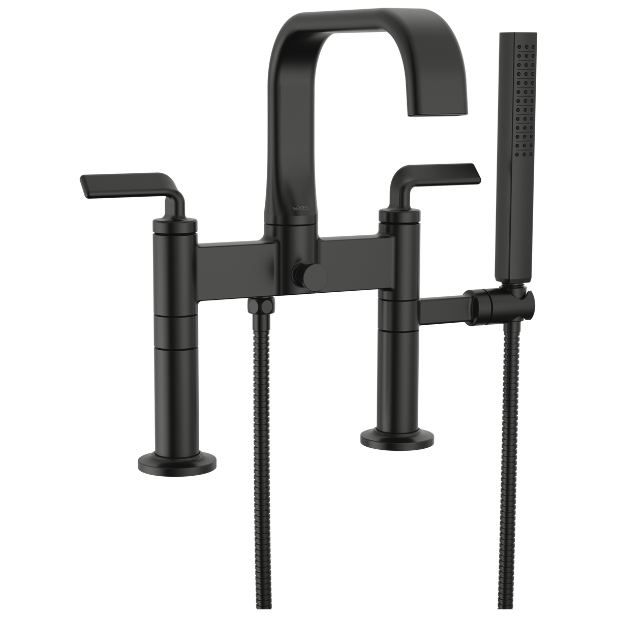 Allaria Two-Handle Tub Filler Trim Kit with Twist Lever Handles Deck Mount Tub Filler Unions