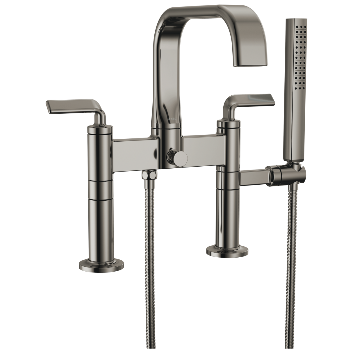 Allaria Two-Handle Tub Filler Trim Kit with Twist Lever Handles Deck Mount Tub Filler Unions
