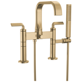 Allaria Two-Handle Tub Filler Trim Kit with Twist Lever Handles Deck Mount Tub Filler Unions