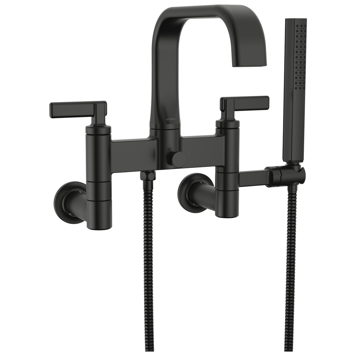 Allaria Two-Handle Tub Filler Trim Kit with Lever Handles Wall Mount Tub Filler Unions