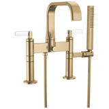 Allaria Two-Handle Tub Filler Trim Kit with Lever Handles Deck Mount Tub Filler Unions