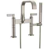 Allaria Two-Handle Tub Filler Trim Kit with Lever Handles Deck Mount Tub Filler Unions