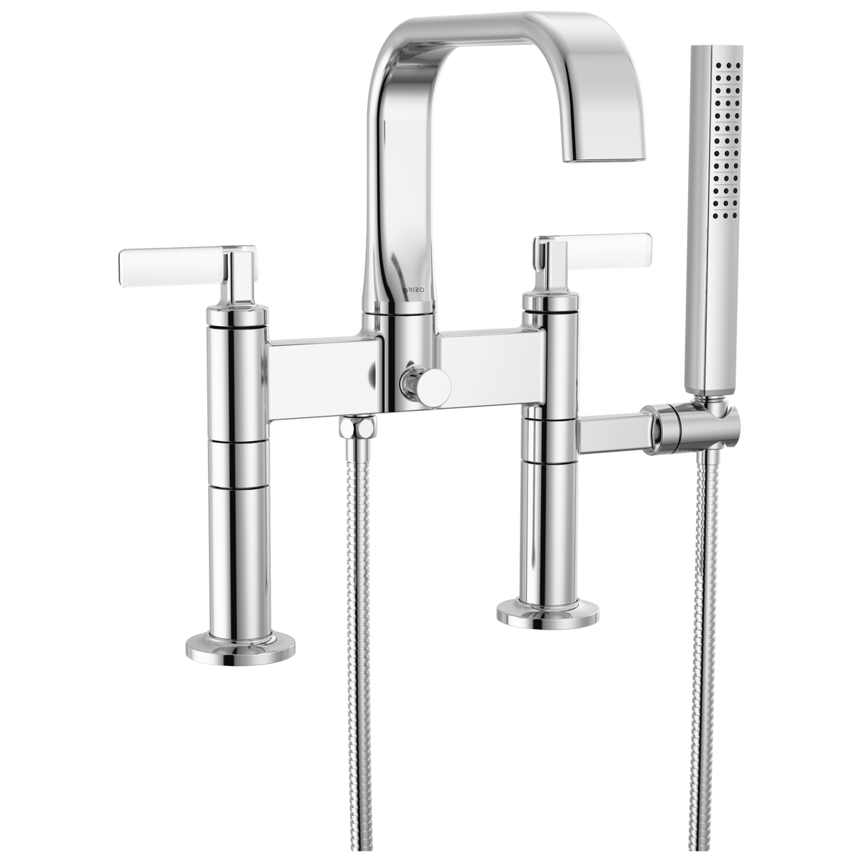 Allaria Two-Handle Tub Filler Trim Kit with Lever Handles Deck Mount Tub Filler Unions