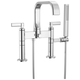 Allaria Two-Handle Tub Filler Trim Kit with Lever Handles Deck Mount Tub Filler Unions