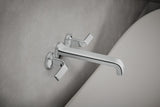 Allaria Two-Handle Wall Mount Tub Filler - Less Handles