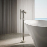 Composed® Floor-mount bath filler trim with handshower