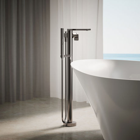 Composed® Floor-mount bath filler trim with handshower