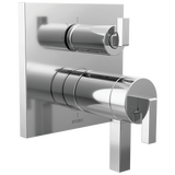 Frank Lloyd Wright Bath Collection by Brizo TempAssure Thermostatic Valve with 3-Function Integrated Diverter Trim - Less Handles