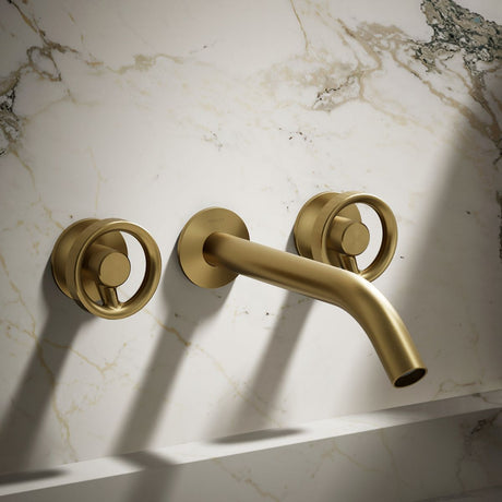 Components® Wall-mount bathroom sink faucet Industrial handle trim