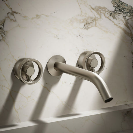Components® Wall-mount bathroom sink faucet Industrial handle trim