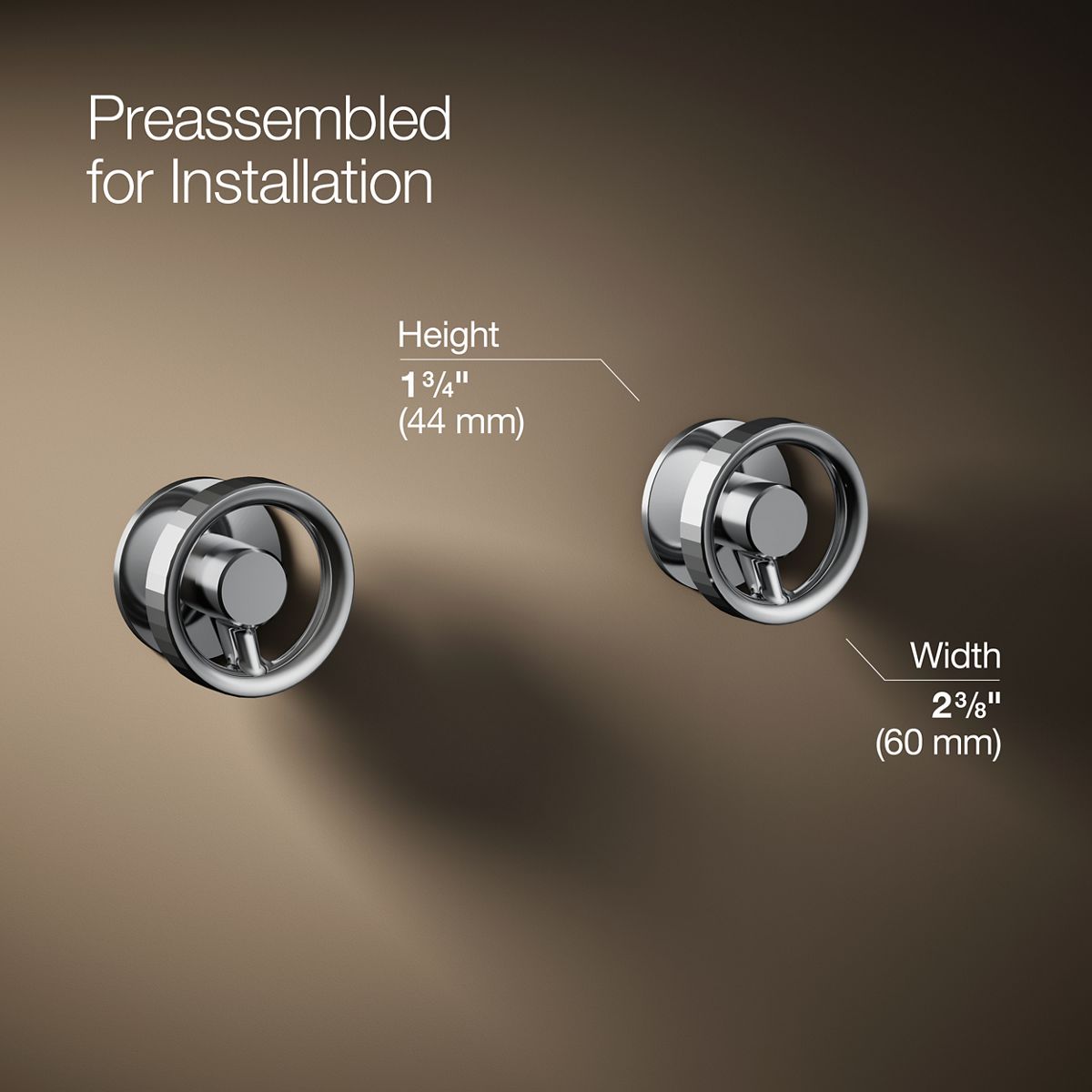 Components® Wall-mount bathroom sink faucet Industrial handle trim
