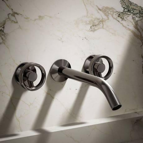 Components® Wall-mount bathroom sink faucet Industrial handle trim