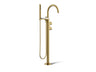 Components® Floor-mount bath filler trim with lever handles and handshower