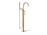 Components® Floor-mount bath filler trim with lever handles and handshower