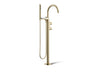 Components® Floor-mount bath filler trim with lever handles and handshower
