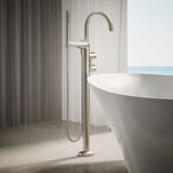 Components® Floor-mount bath filler trim with lever handles and handshower