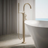 Components® Floor-mount bath filler trim with lever handles and handshower