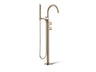 Components® Floor-mount bath filler trim with lever handles and handshower