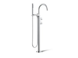 Components® Floor-mount bath filler trim with lever handles and handshower